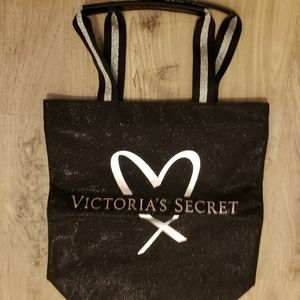 Victoria's Secret Tote Bag Black and Sparkly
